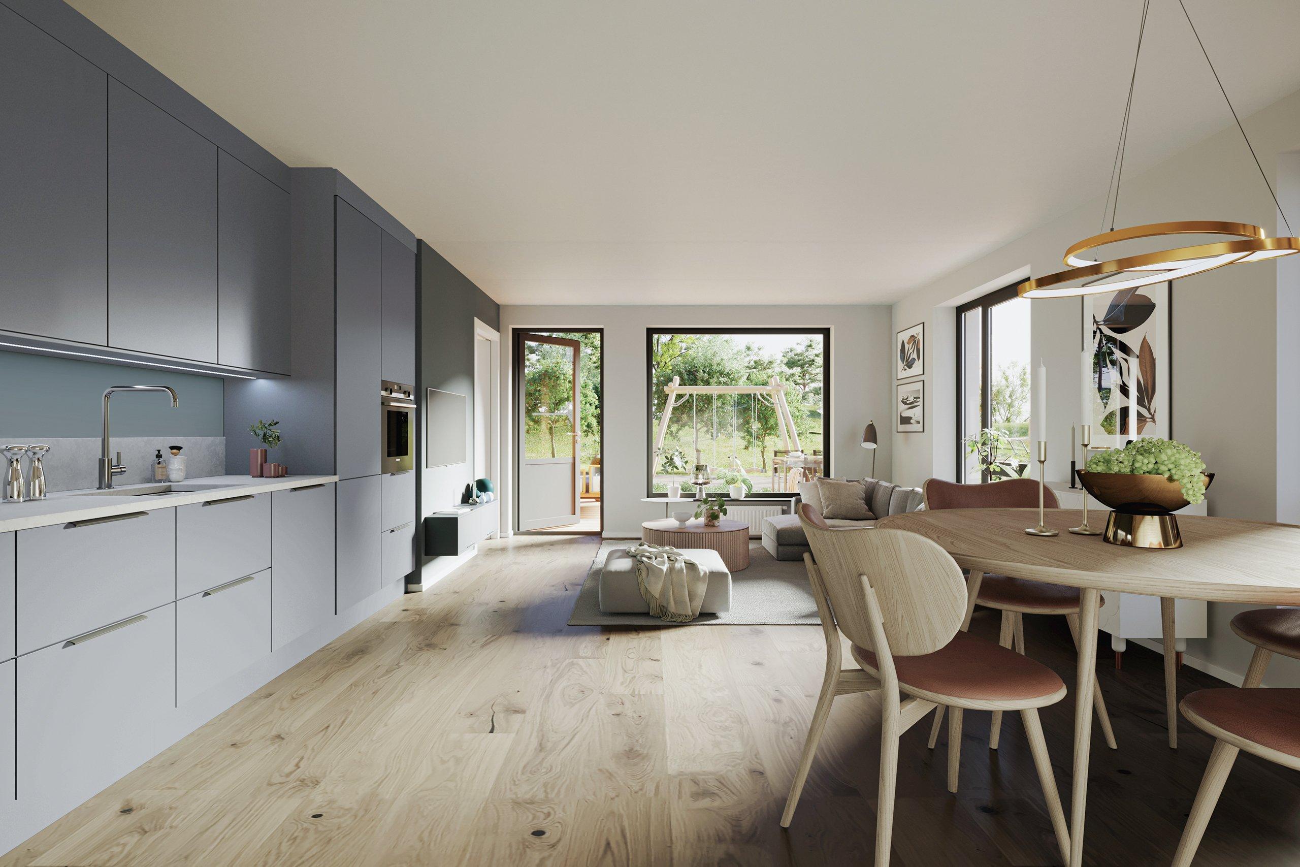 Lekkert kjøkken fra Vedum med hvitevarer fra Siemens inkludert.