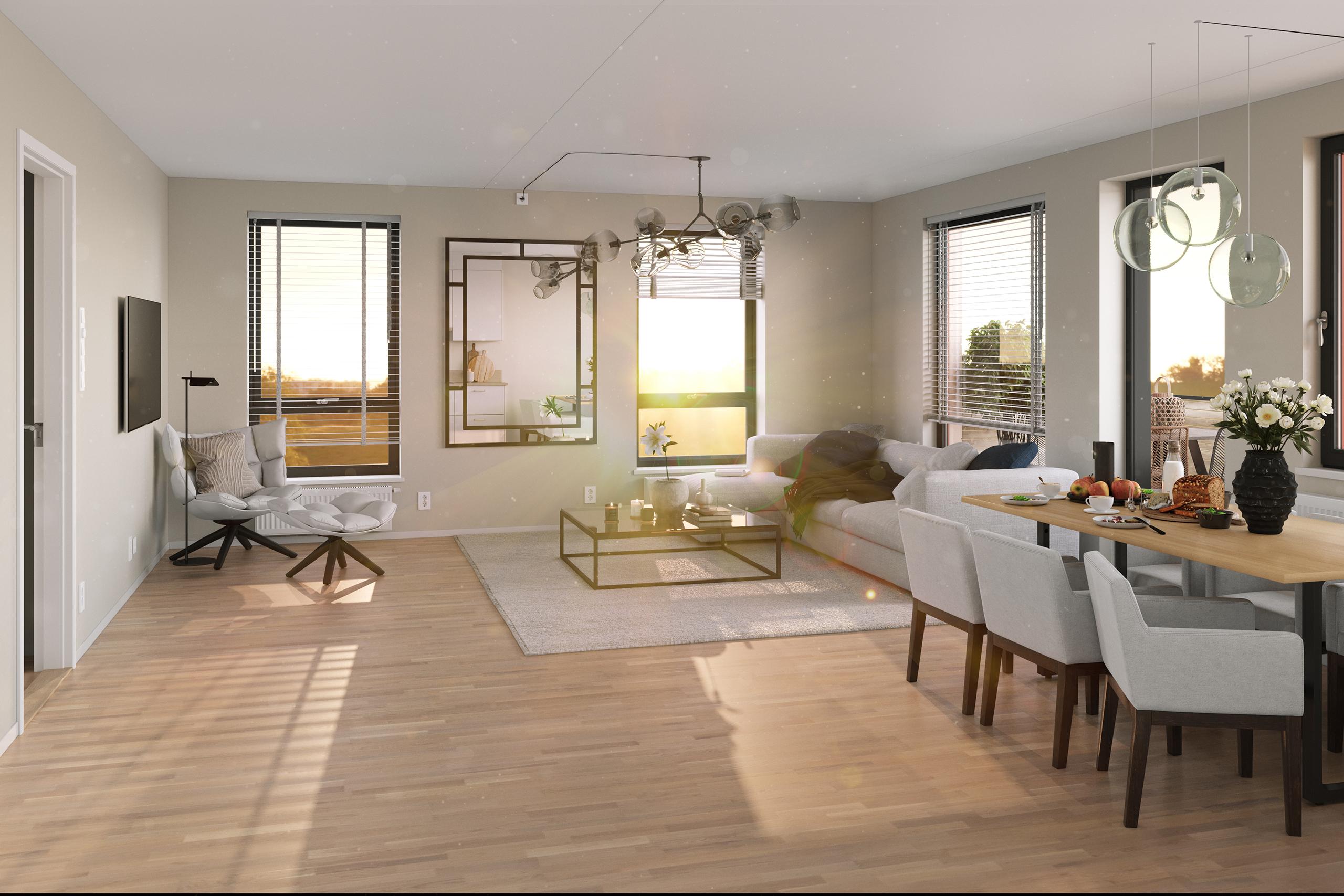 Lys og fin toppleilighet i Tunet 4