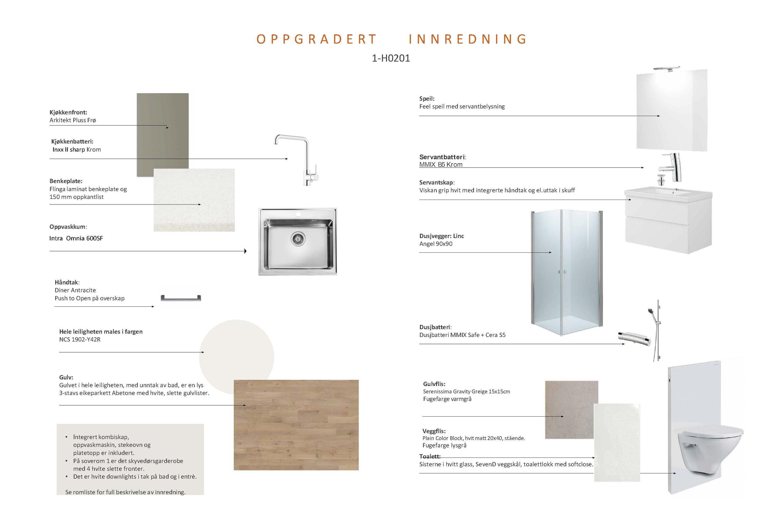 Tilvalgsfristen er over og vi har valgt ut farger til kjøkkenfronter, benkeplate mv som beskrevet her.