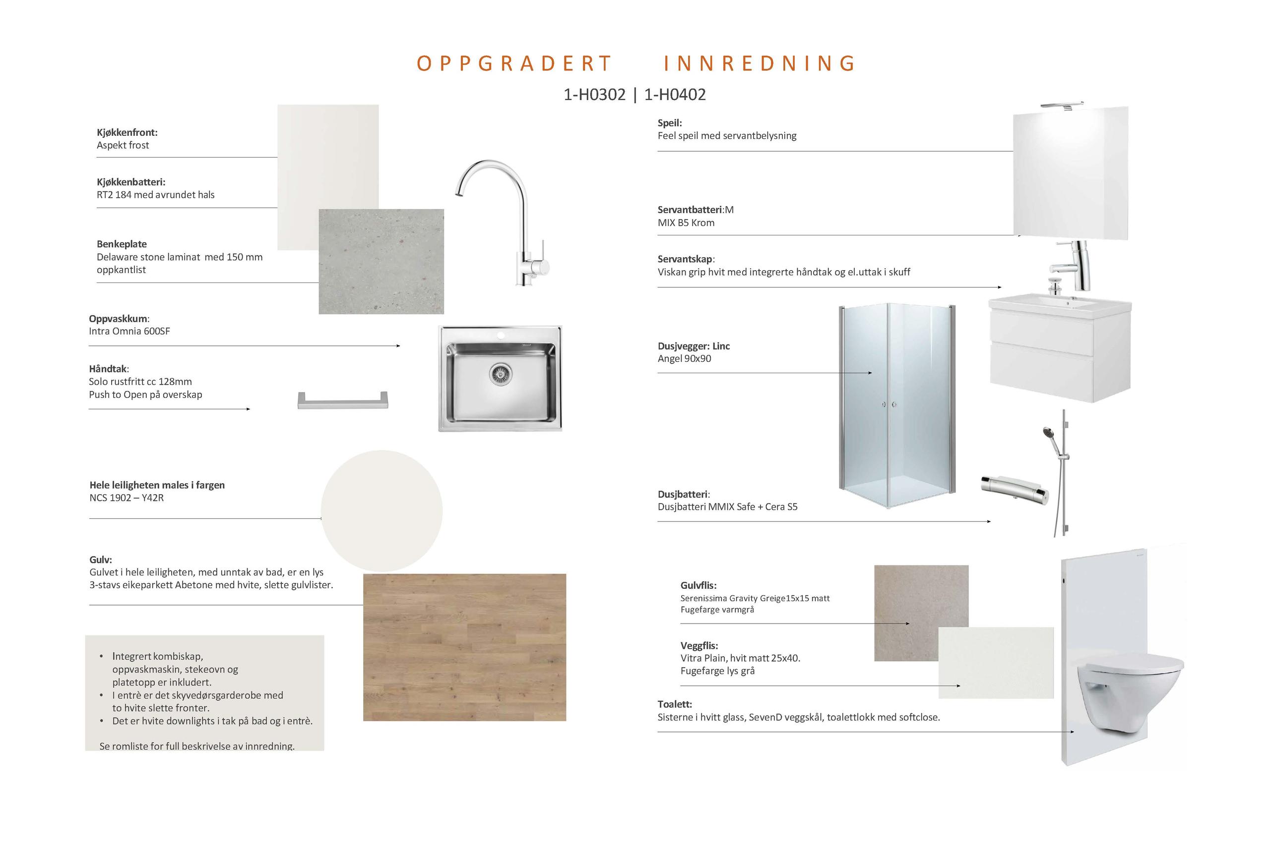 Tilvalgsfristen er over og vi har valgt ut farger til kjøkkenfronter, benkeplate mv som beskrevet her.
