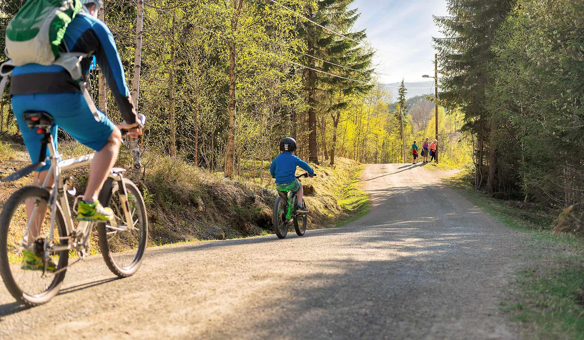Det er mange turmuligheter og sykkelstier i nærområdet