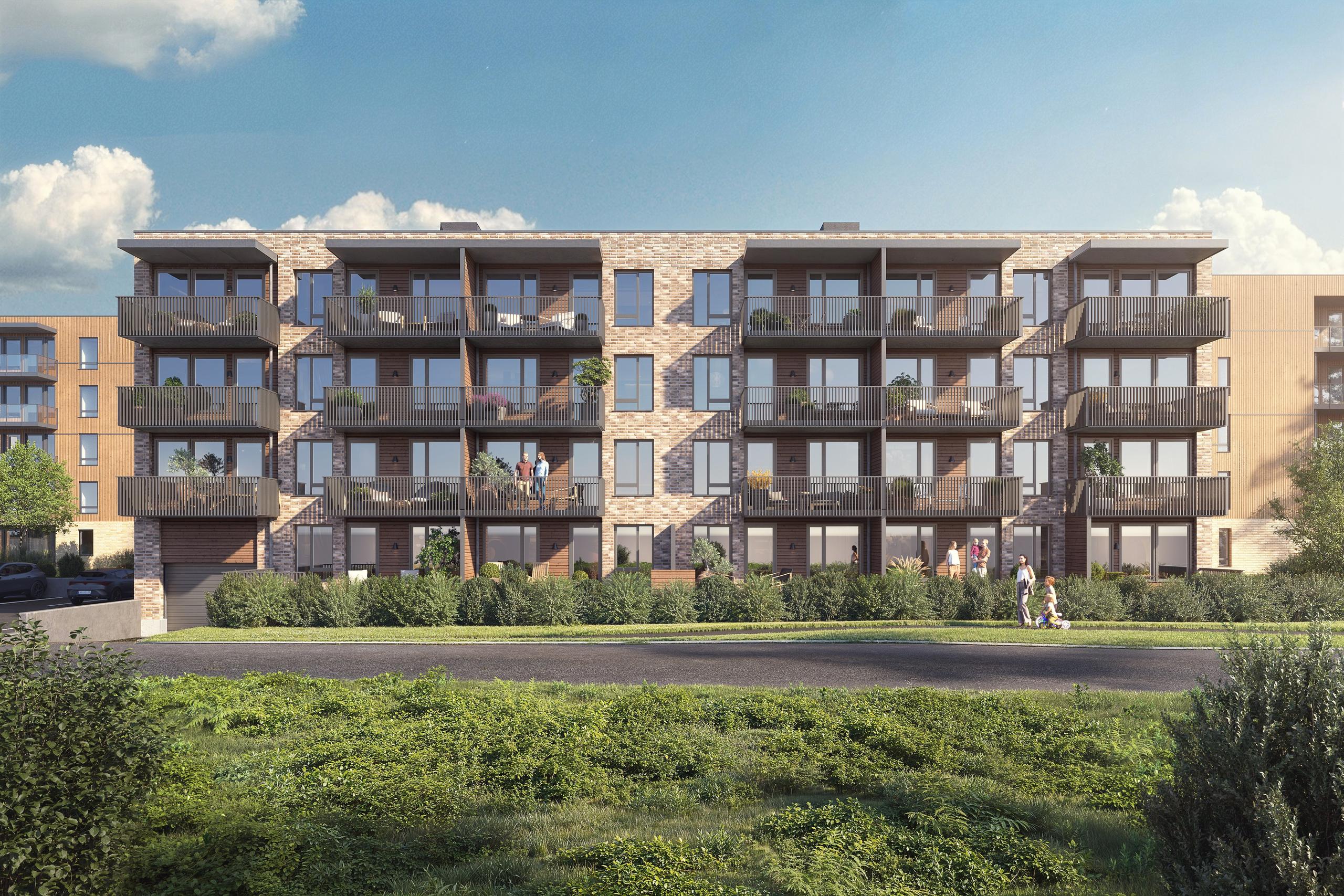 3D illustrasjon av hus 5 på Allergotskogen