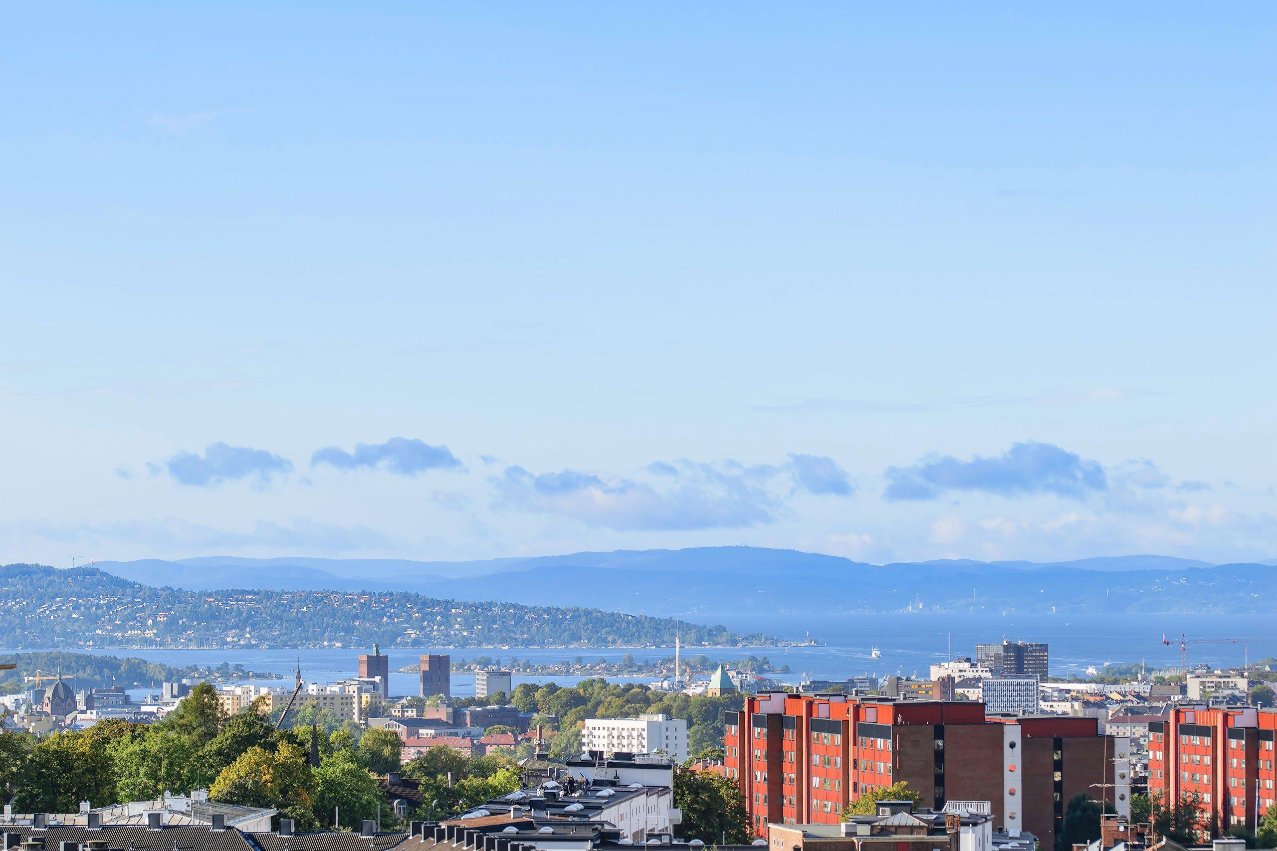 Utsiktsbilde over området i nærheten av Grefsen Stasjon
