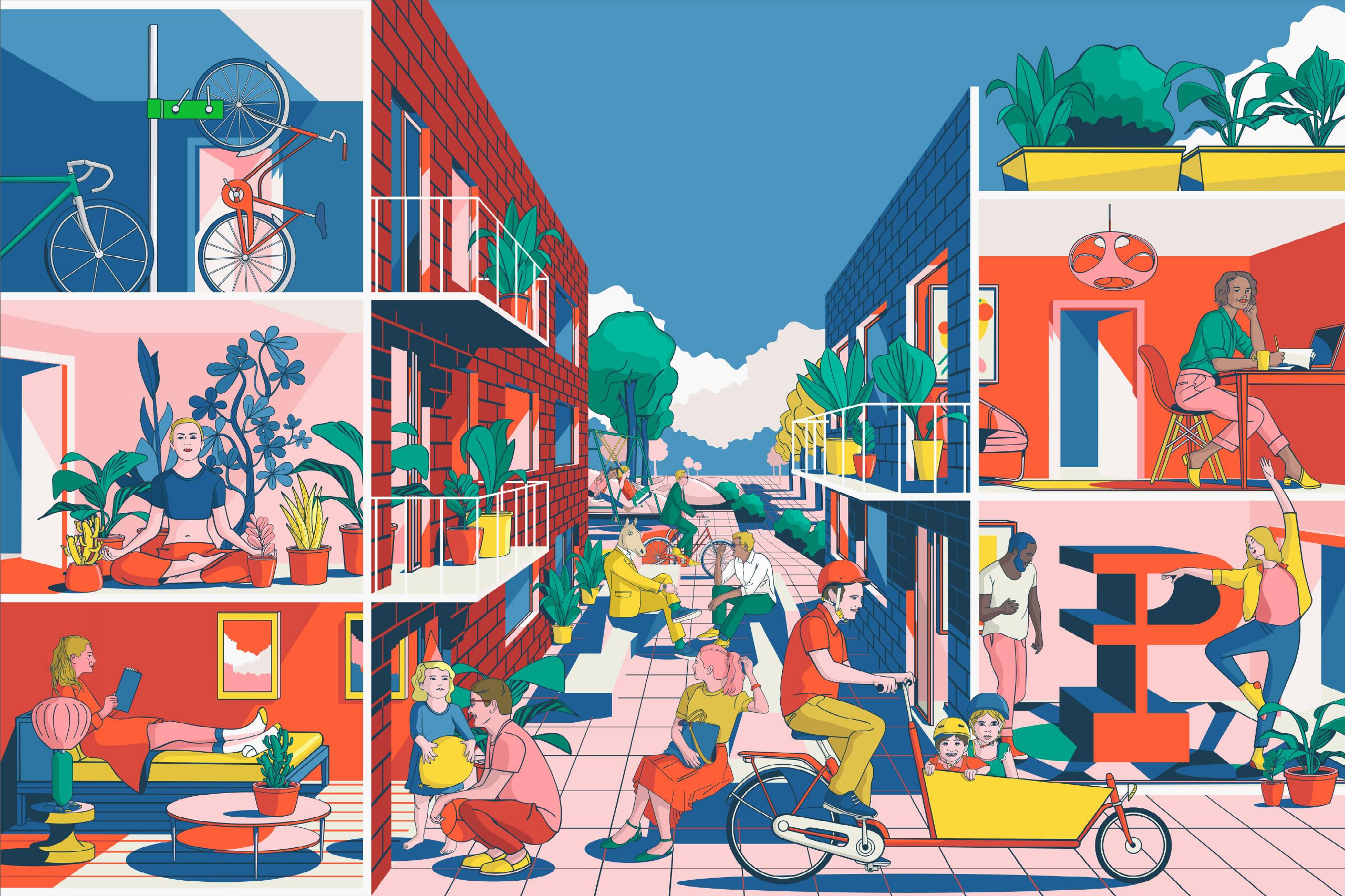 Illustrasjon av Gilles & Cecilie Studio.