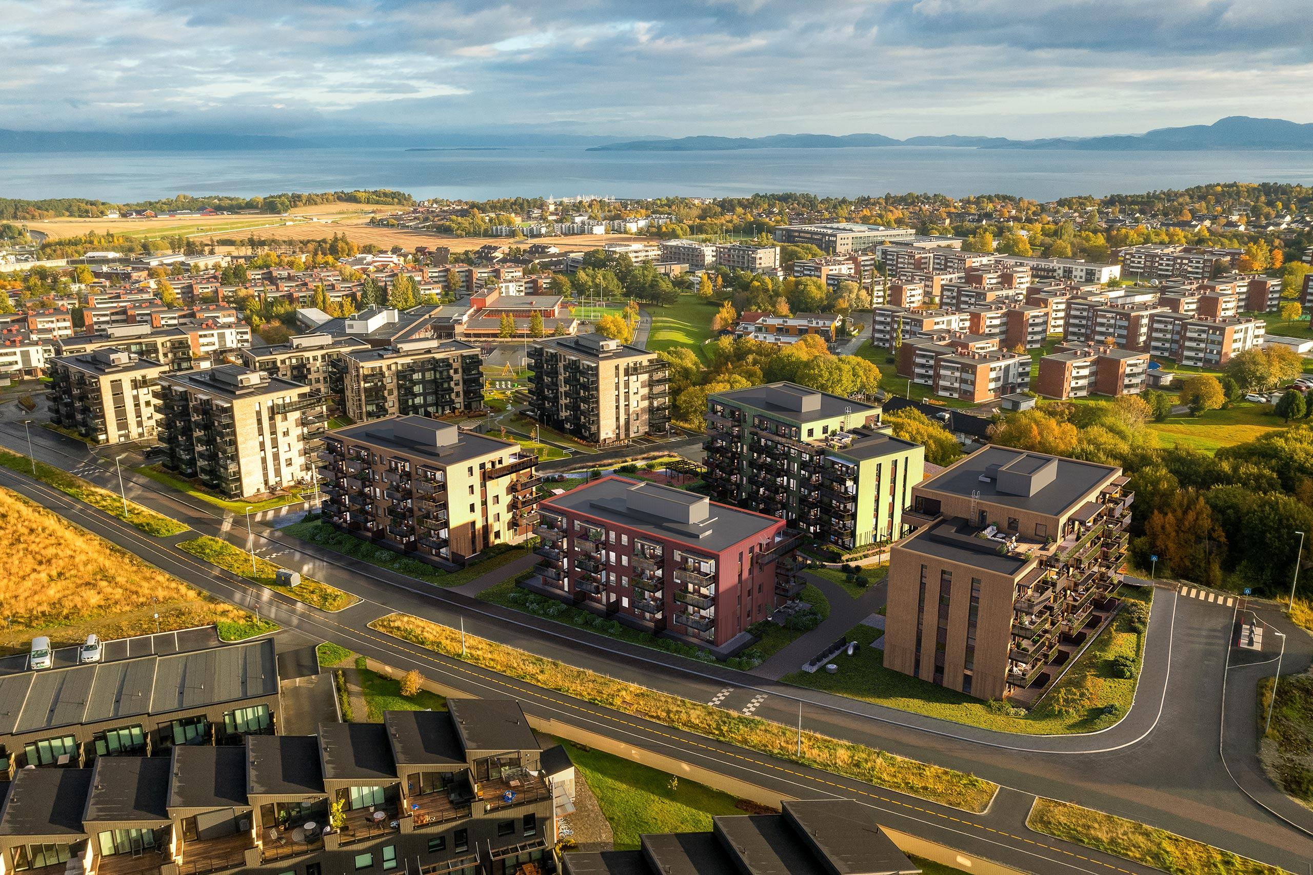 Boligfeltet i Strindalia i Trondheim