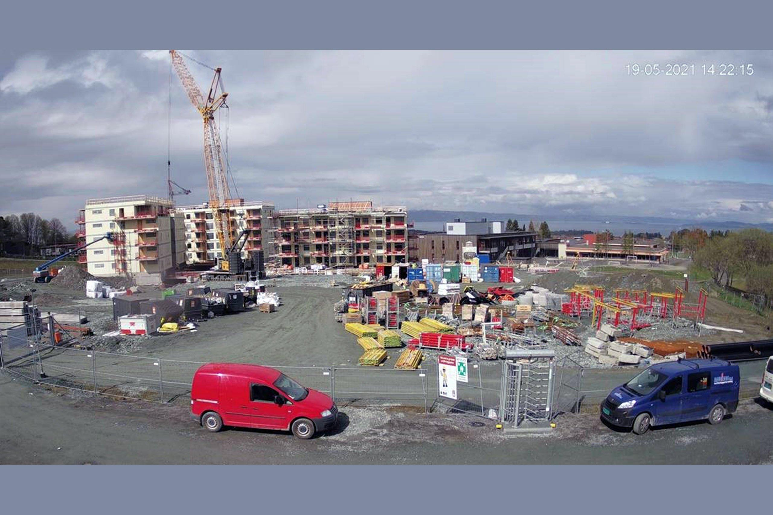 Se Strindalia fra byggeplasskamera