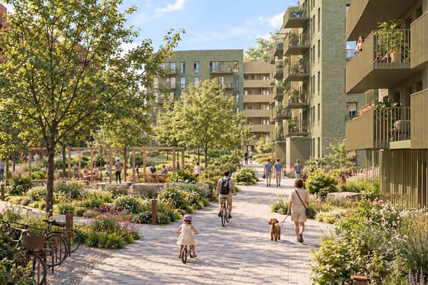 Røa Hage - Nær pulsen, skjermet fra støyen (Kun tidligfase illustrasjon før prosjektering - avvik vil forekomme)