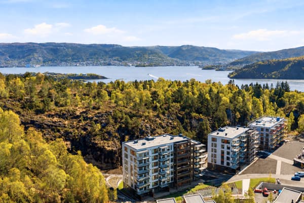 Noen av boligene vil ha utsikt mot Byfjorden og innseilingen
