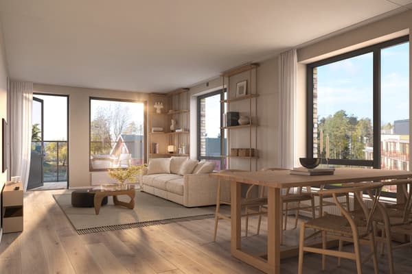 Solrik toppleilighet med fin utsikt og kveldssol