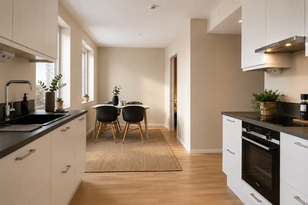 Bilde fra leilighetstype med samme planløsning i 4. etasje