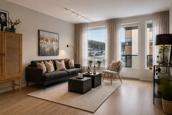 Bilde fra leilighetstype med samme planløsning i 4. etasje