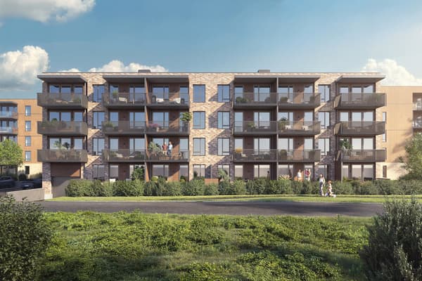 3D illustrasjon av hus 5 på Allergotskogen