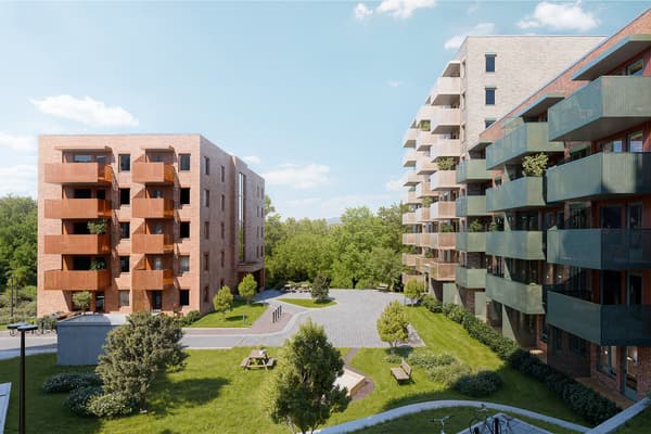 Gårdsrommet mellom husene