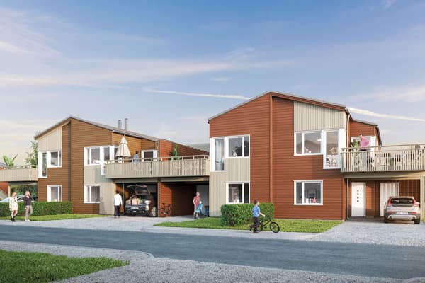 Fasaden til Torstvet Hageby sett forfra