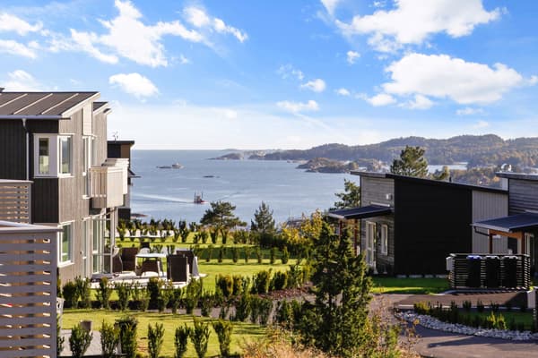 Fin utsikt fra de nye eneboligene på Vesterøya