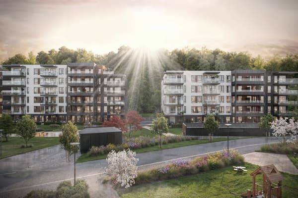 Noen av boligene vil ha utsikt mot Byfjorden og innseilingen