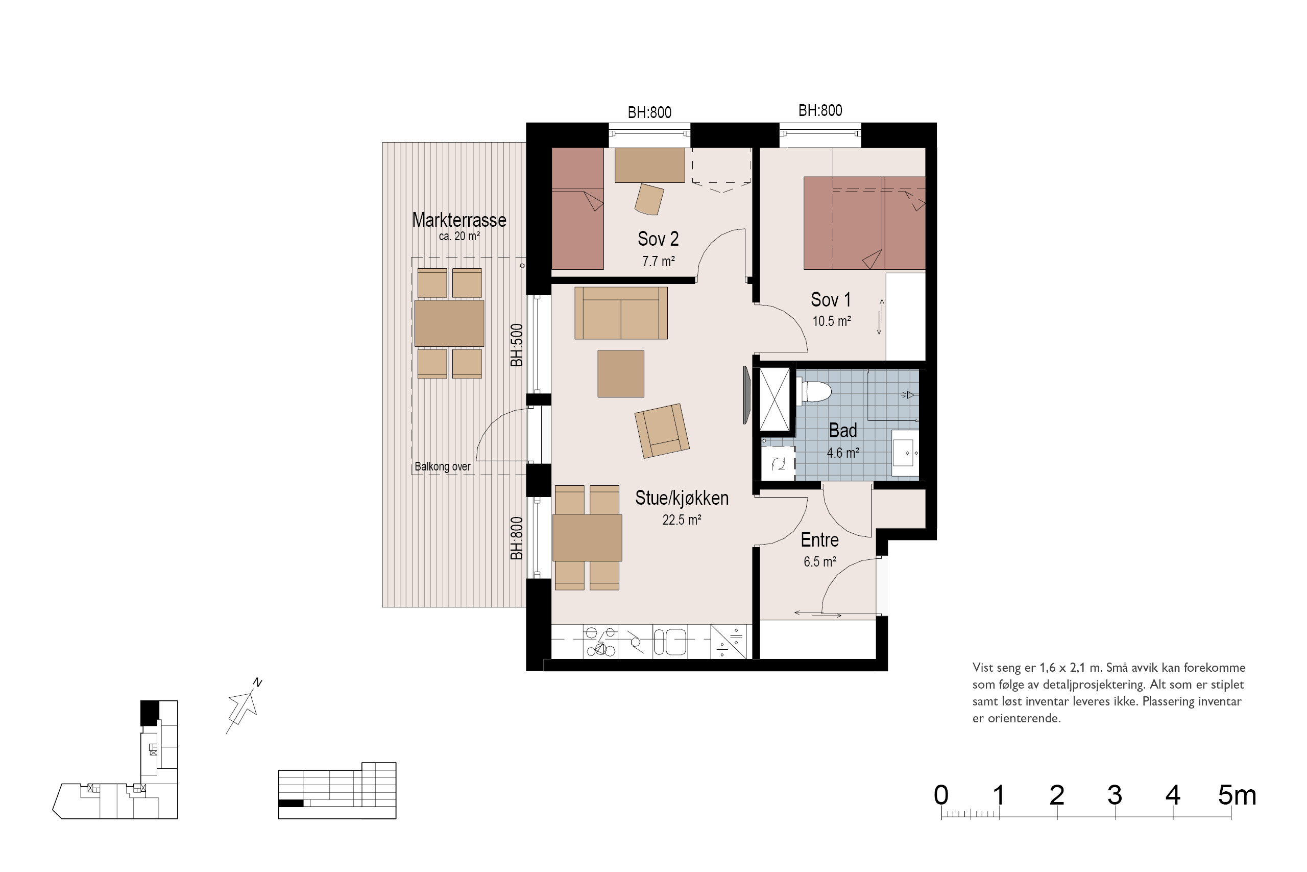 2A0201, Leilighet 3 roms, Passasjen på Vollebekk Hus 2 og 3, Oslo fylke